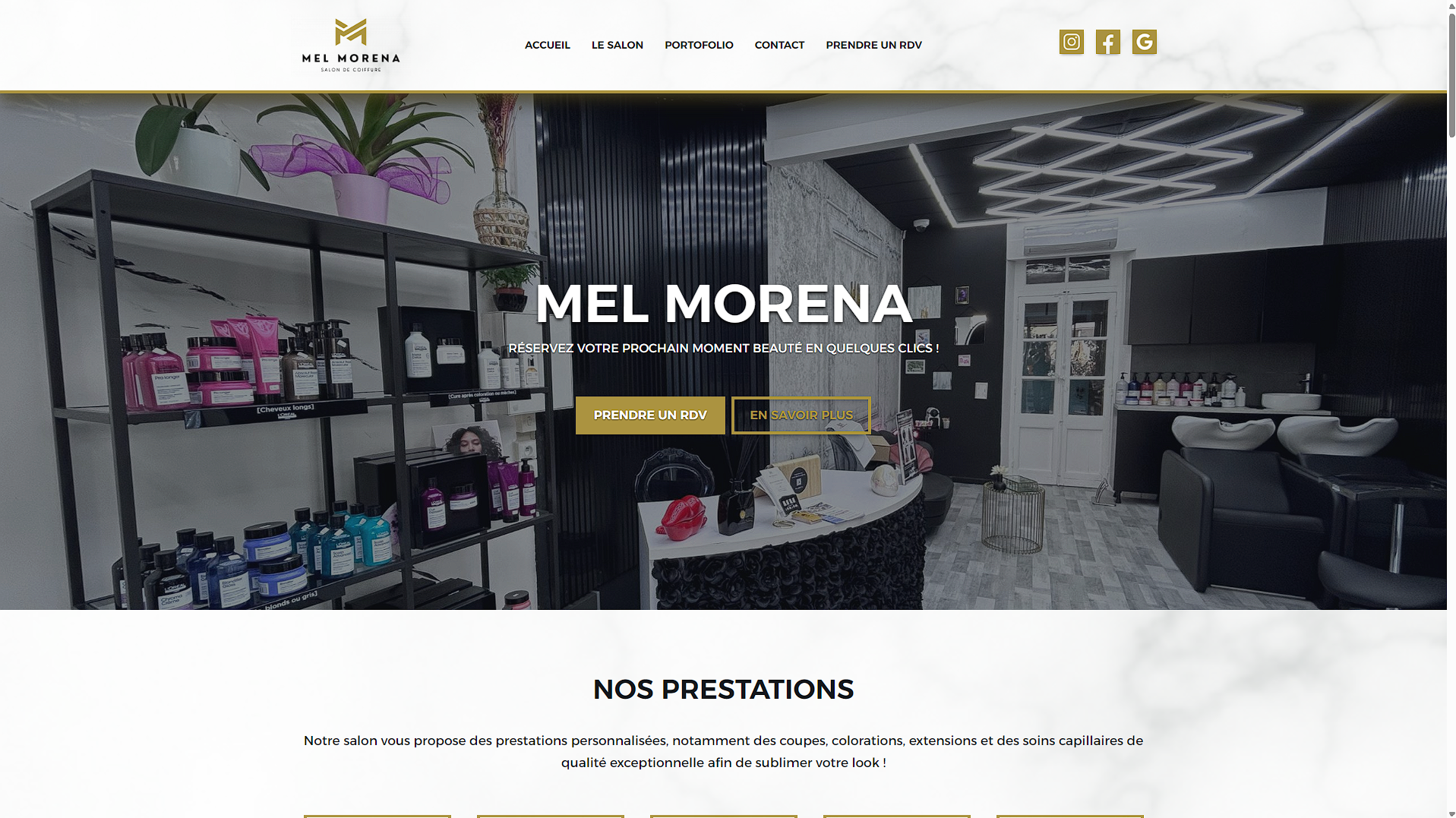 Aperçu Site internet Mel Morena